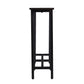 54" Espresso and Black Wood and Iron Console Table
