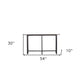 54" Espresso and Black Wood and Iron Console Table