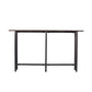54" Espresso and Black Wood and Iron Console Table