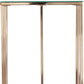 24" Champagne Glass And Iron Square End Table
