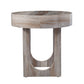 20" Brown Manufactured Wood Round End Table