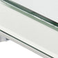 22" Silver And Clear Mirrored Glass Square End Table