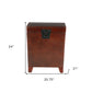 24" Brown Solid Wood And Manufactured Wood Square End Table
