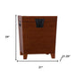 24" Brown Solid Wood Square End Table