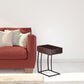 23" Brown Manufactured Wood And Iron Rectangular End Table With Drawer