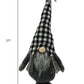27" Black and White Buffalo Plaid Standing Gnome