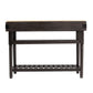 Brown and Natural 48" Kitchen Island With Storage