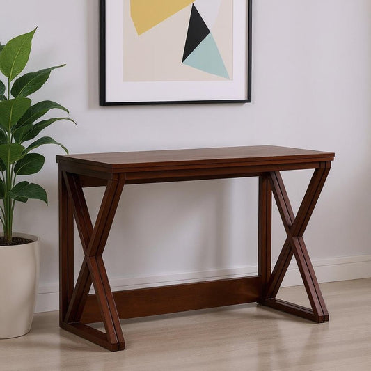 46" Brown Solid Wood A Frame Console Table
