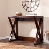 46" Brown Solid Wood A Frame Console Table