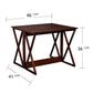 46" Brown Solid Wood A Frame Console Table