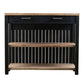 Black and Natural 44" Kitchen Island With Storage