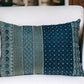 Blue and Aqua Beaded Embroidered Decorative Throw Pillow