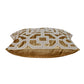 18 X 18 Gold Abstract Velvet Throw Pillow