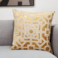 18 X 18 Gold Abstract Velvet Throw Pillow