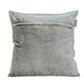18" Gray and White Velvet Throw Pillow