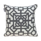 18" Gray And White Abstract Geometric Velvet Throw Pillow