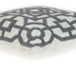 18" Gray And White Abstract Geometric Velvet Throw Pillow
