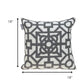 18" Gray And White Abstract Geometric Velvet Throw Pillow