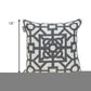 18" Gray And White Abstract Geometric Velvet Throw Pillow