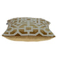 18" Gold And Ivory Geometric Velvet Throw Pillow