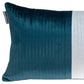 12" X 24" Sea Green Striped Velvet Throw Pillow