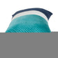 12" X 24" Navy Blue Striped Velvet Throw Pillow