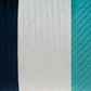 12" X 24" Navy Blue Striped Velvet Throw Pillow