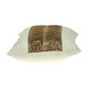 Glam Off White with Golden Sequins Lumbar Throw Pillow