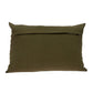 Glam Olive with Gold Sequins Lumbar Throw Pillow