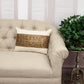 Glam Beige with Golden Sequins Lumbar Throw Pillow