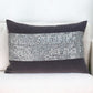 Glam Gray with Silver Sequins Lumbar Throw Pillow