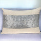 Glam Beige with Silver Sequins Lumbar Throw Pillow