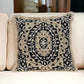 Boho Garland Beige and Black Decorative Accent Pillow