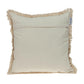 Boho Garland Beige and Navy Blue Decorative Accent Pillow