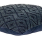 Jacquard Diamond Pattern Decorative Navy Throw Pillow