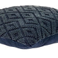 Jacquard Diamond Pattern Decorative Navy Throw Pillow