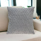 Jacquard Diamond Pattern Decorative Gray Throw Pillow