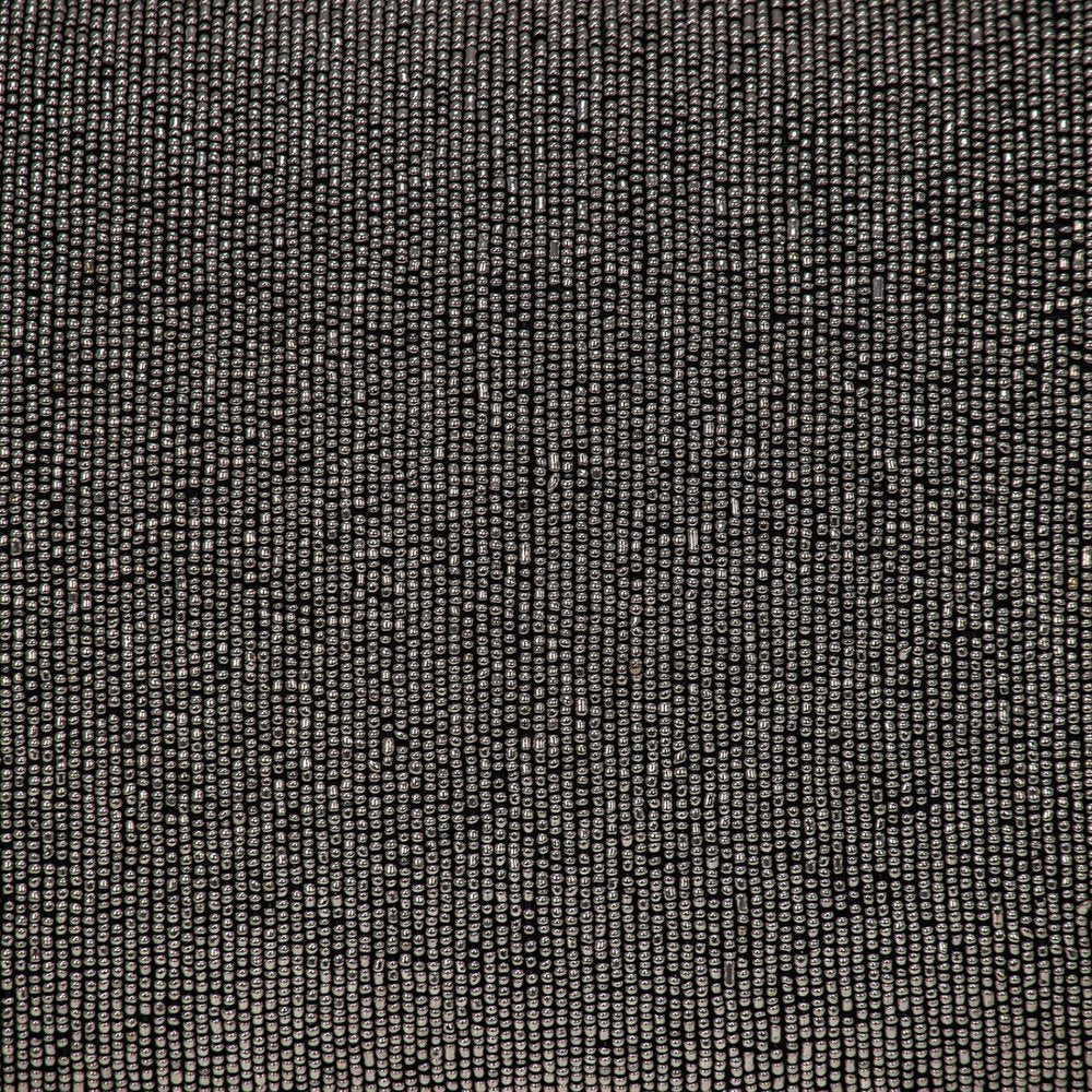 Shimmering Gray Beaded Luxury Throw Pillow