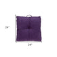 Corduroy Styled Purple Tufted Floor Pillow