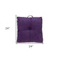 Corduroy Styled Purple Tufted Floor Pillow
