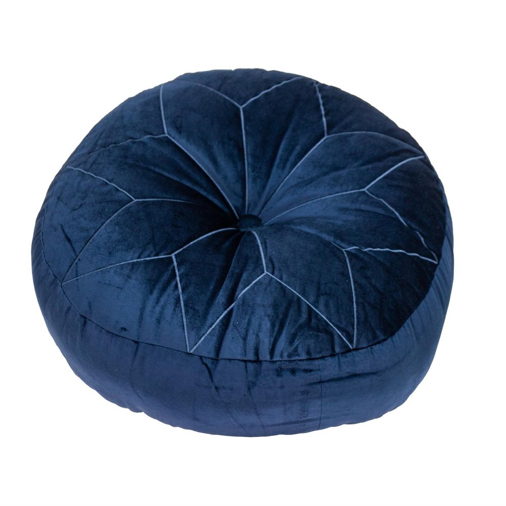 20" X 20" Navy Blue Round Throw Pillow