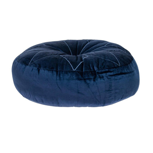 20" X 20" Navy Blue Round Throw Pillow