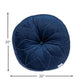 20" X 20" Navy Blue Round Throw Pillow