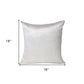 18" X 18" White Cotton Zippered Pillow