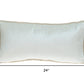12" X 24" White Throw Pillow
