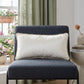 12" X 24" White Throw Pillow