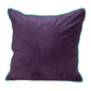 20" Purple And White Velvet Throw Pillow