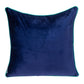 20" Gray And Navy Blue Velvet Throw Pillow