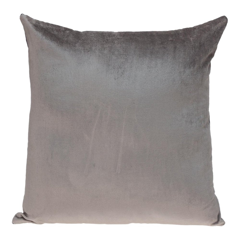 20" Purple And Dark Gray Cotton Blend Throw Pillow