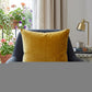 Yellow and Gray Dual Solid Color Reversible Throw Pillow